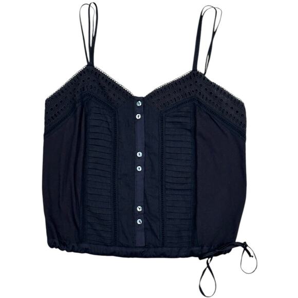 Anthropologie Natasha Eyelet Embroidered Cami In Black - Picture 1 of 5